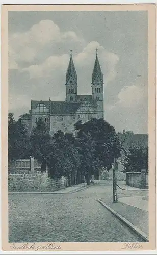 (35086) AK Quedlinburg, Schloss, vor 1945