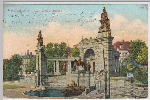 (33520) AK Halle a.d.Saale, Kaiser-Wilhelm-Denkmal, 1910