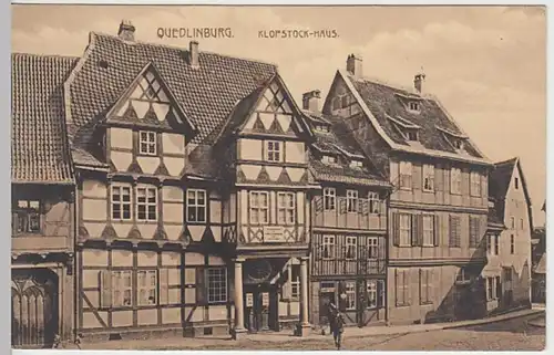 (30053) AK Quedlinburg, Klopstock-Haus, vor 1945