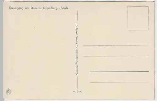 (29978) AK Naumburg a.S., Kreuzgang am Dom 1920er