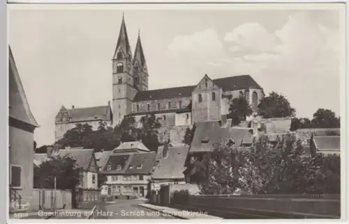 (2799) Foto AK Quedlinburg, Schloss, Stiftskirche St. Servatius vor 1945