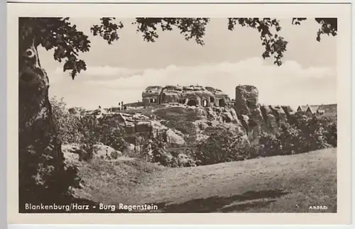 (27975) Foto AK Blankenburg, Harz, Burg Regenstein, nach 1945