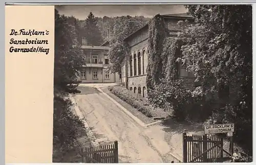 (26337) Foto AK Gernrode, Harz, Dr. Facklam Sanatorium