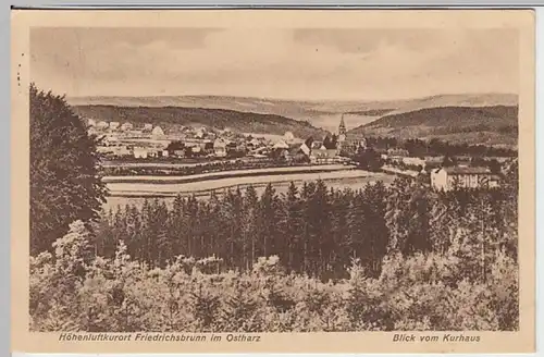(23712) AK Friedrichsbrunn, Harz, Blick vom Kurhaus 1926-33
