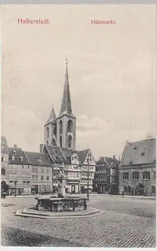 (23129) AK Halberstadt, Holzmarkt, um 1906