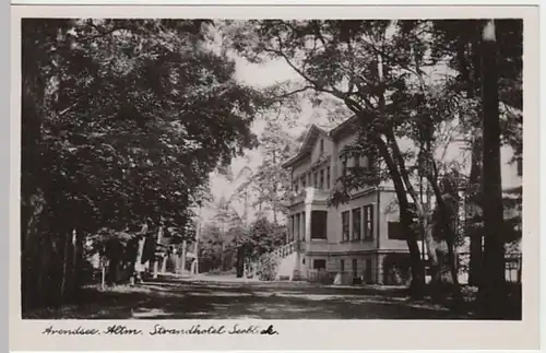 (20119) Foto AK Arendsee, Altmark, Strandhotel Seeblick, vor 1945