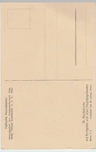(18750) AK Halle, Saale, Moritzkirche, Hospitalgebäude, vor 1945