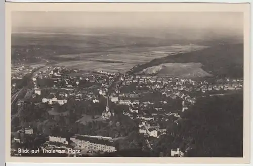 (16757) Foto AK Thale, Panorama, Sonderstempel 1951