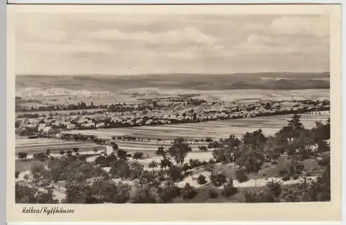 (14439) Foto AK Kelbra, Kyffhäuser, Panorama 1956