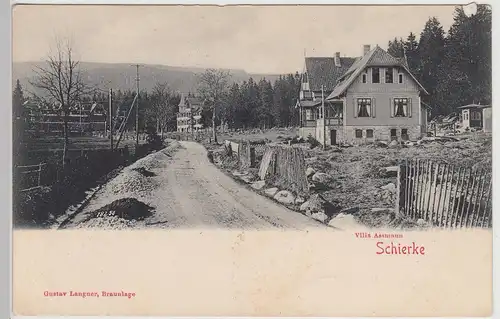 (115541) AK Schierke i. Harz, Straßenpartie um 1905