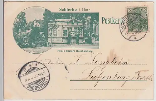 (115097) AK Schierke im Harz, Dorfstraße 1900