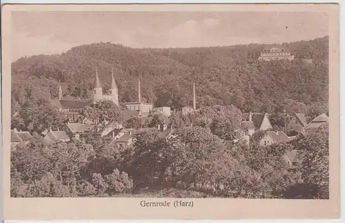 (113846) AK Gernrode, Harz, Panorama, vor 1945