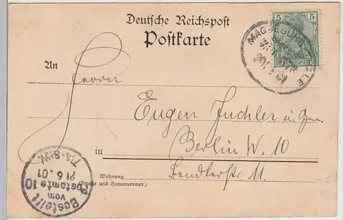 (112894) AK Gruss von der Rosstrappe, Hotel, Bahnpost  1901