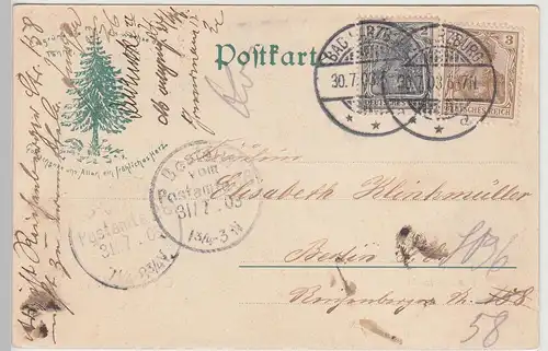 (112889) AK Gruss aus dem Harz, Hexentanzplatz 1903