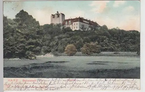 (112605) AK Schloss Ballenstedt, Harz, gelaufen 1908