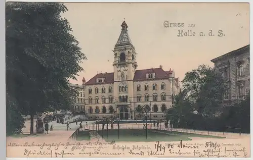 (112602) AK Gruß aus Halle, Saale, Post 1900