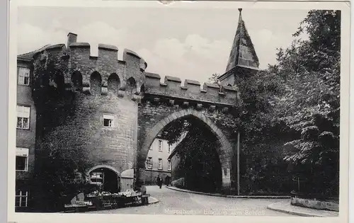 (112321) AK Merseburg, Eingang zum Schloss 1934