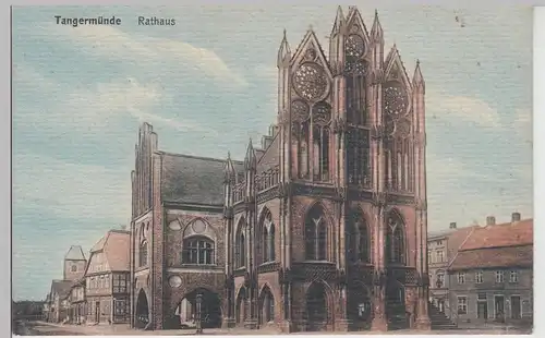 (111735) AK Tangermünde, Rathaus 1925