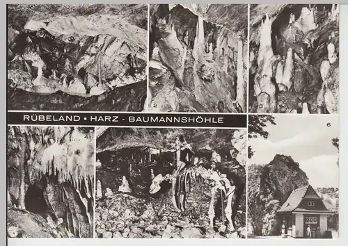 (111674) Foto AK Rübeland, Harz, Baumannshöhle, Mehrbildkarte DDR 1981