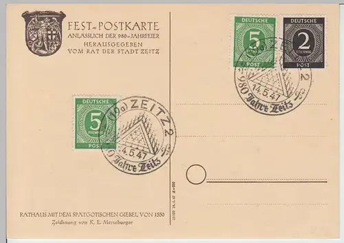 (111250) Fest-Postkarte Zeitz 980 Jahrfeier, Rathaus v. K.E. Merseburger SSt 194