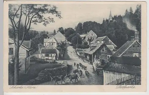 (110251) AK Schierke (Harz), Dorfpartie vor 1945