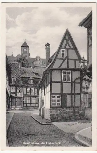 (109714) AK Quedlinburg, Finkenherd, Fachwerkhäuser 1957