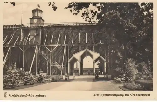 (1090) Foto Schönebeck Salzelmen, Gradierwerk Haupteingang 1920/30er