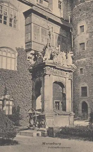 (108182) AK Merseburg, Schlossbrunnen, 1912