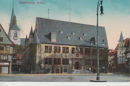 (107950) AK Quedlinburg, Rathaus, Roland, Kirche St. Benedikti, Feldpost 1915