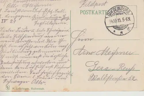 (107950) AK Quedlinburg, Rathaus, Roland, Kirche St. Benedikti, Feldpost 1915