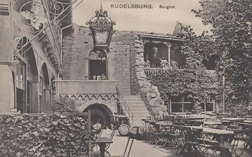 (107888) AK Saaleck, Bad Kösen, Rudelsburg, Burghof 1910
