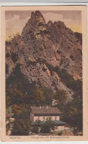 (106795) AK Bodetal, Königsruhe m. Roßtrappenfelsen, 1920