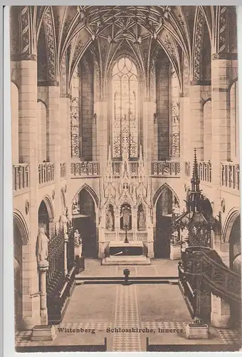 (106774) AK Wittenberg, Inneres der Schlosskirche 1920er
