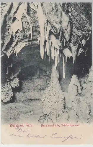 (106754) AK Rübeland im Harz, Hermannshöhle, Kristallkammer, 1905
