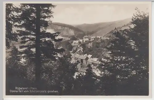 (106647) Foto AK Rübeland im Harz, Oberer Teil vom Schützenplatz gesehen, vor 19