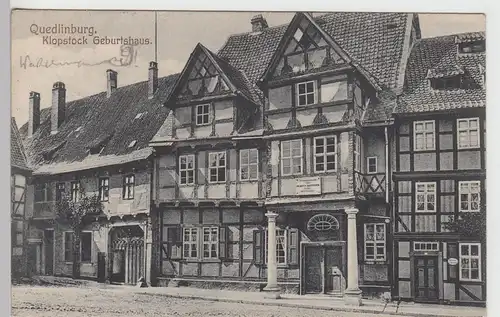 (106562) AK Quedlinburg, Klopstock Geburtshaus, 1908