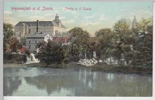 (106455) AK Weißenfels, Partie an der Saale, 1906