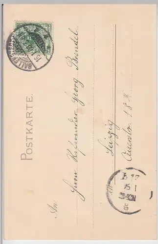 (105064) AK Schloss Ballenstedt, Fontäne, 1900