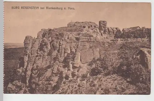 (104540) AK Burg Regenstein b. Blankenburg, Gesamtansicht, a. Kartenheft v. 1945