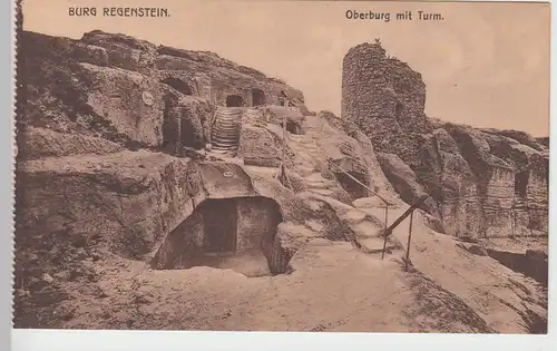 (104538) AK Burg Regenstein b. Blankenburg, Oberburg m. Turm, a. Kartenheft v. 1