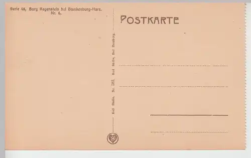 (104536) AK Burg Regenstein b. Blankenburg, Inneres der Wachtstube, a. Kartenhef