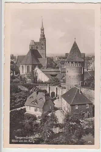 (103716) Foto AK Tangermünde, St. Stephan, Gefängnisturm der Burg, vor 1945