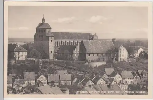 (103140) Foto AK Havelberg, Dom v. Turm d. Pfarrkirche gesehen, vor 1945