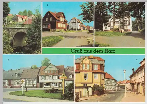 (102689) AK Harz, Mehrbildkarte, Tanne, Benneckenstein 1979