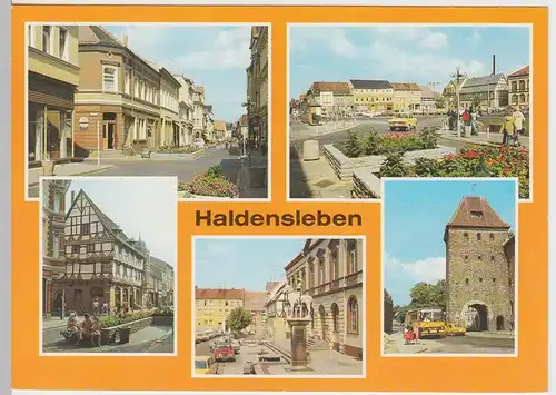 (102460) AK Haldensleben, Mehrbildkarte 1989