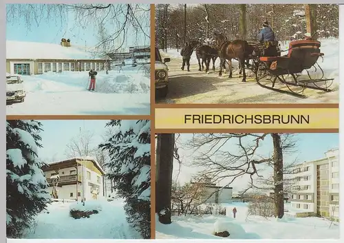 (102357) AK Friedrichsbrunn, Mehrbildkarte Wintermotive 1988