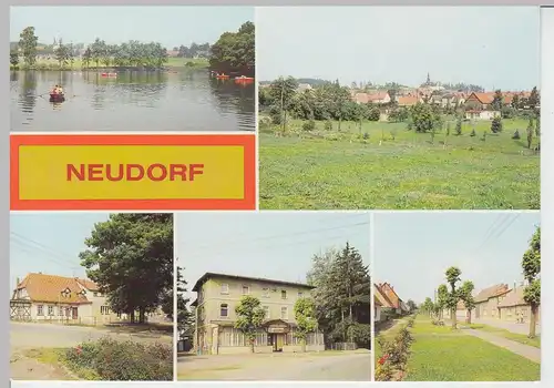 (102172) AK Neudorf (Harzgerode), Mehrbildkarte 1988