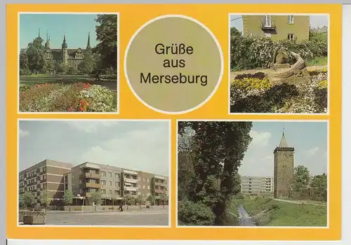 (102062) AK Merseburg, Mehrbildkarte 1986