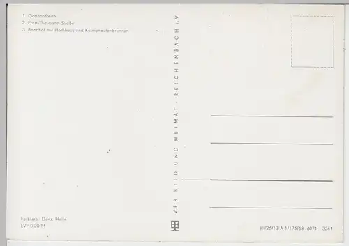 (102060) AK Merseburg, Mehrbildkarte 1968
