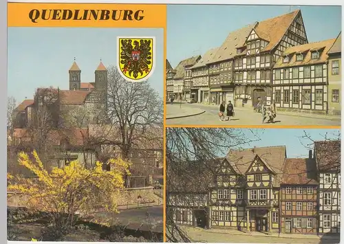 (101929) AK Quedlinburg, Mehrbildkarte 1987